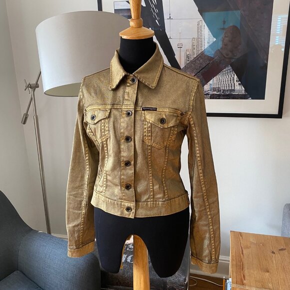 Gold Jean Jacket - Picture 1 of 10